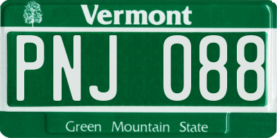VT license plate PNJ088