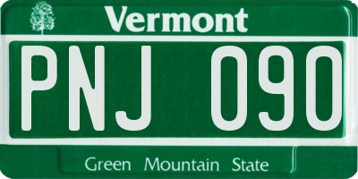VT license plate PNJ090