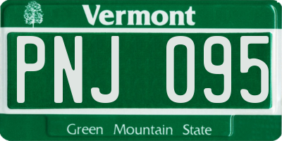 VT license plate PNJ095