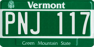 VT license plate PNJ117
