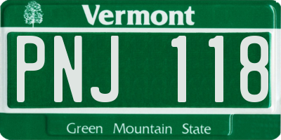 VT license plate PNJ118