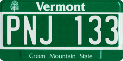 VT license plate PNJ133