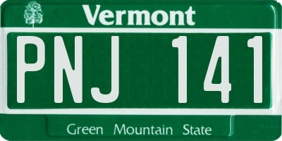 VT license plate PNJ141