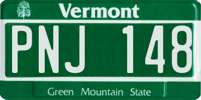 VT license plate PNJ148