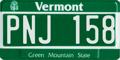VT license plate PNJ158