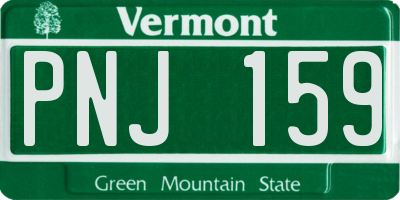 VT license plate PNJ159