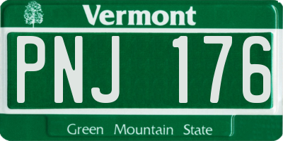VT license plate PNJ176