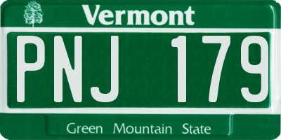 VT license plate PNJ179