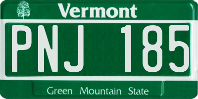 VT license plate PNJ185