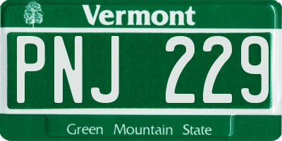 VT license plate PNJ229