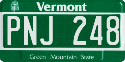 VT license plate PNJ248