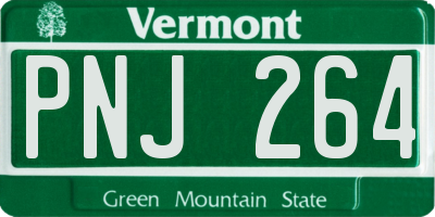 VT license plate PNJ264