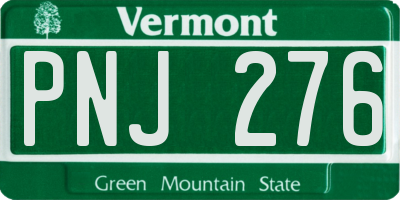 VT license plate PNJ276