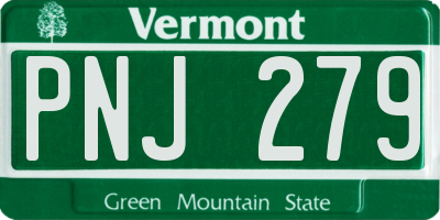 VT license plate PNJ279