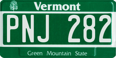 VT license plate PNJ282