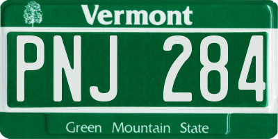 VT license plate PNJ284