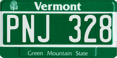 VT license plate PNJ328