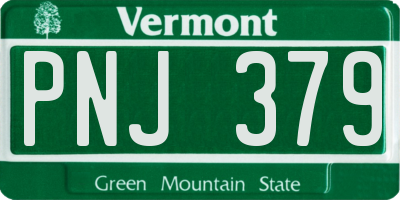 VT license plate PNJ379