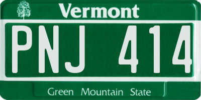 VT license plate PNJ414