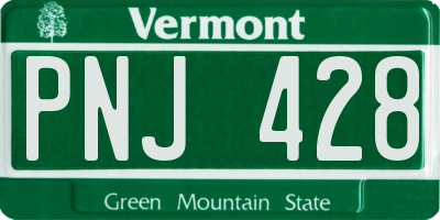 VT license plate PNJ428