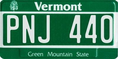 VT license plate PNJ440