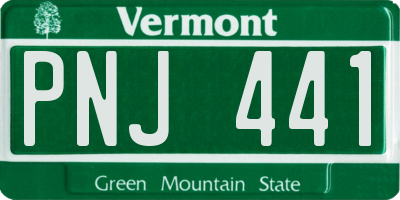 VT license plate PNJ441