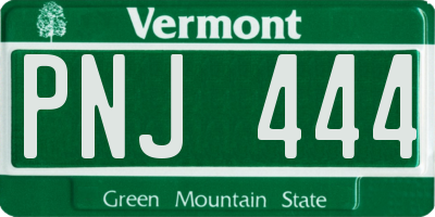 VT license plate PNJ444