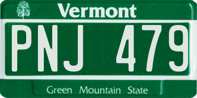 VT license plate PNJ479