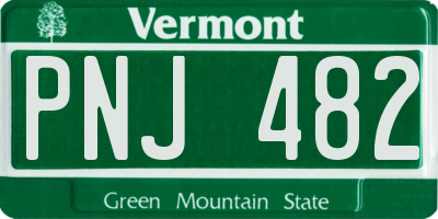 VT license plate PNJ482