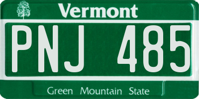 VT license plate PNJ485