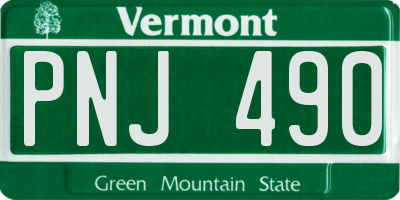 VT license plate PNJ490