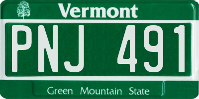 VT license plate PNJ491