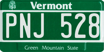 VT license plate PNJ528