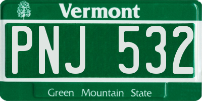 VT license plate PNJ532