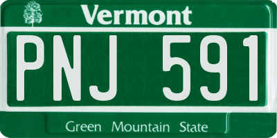 VT license plate PNJ591