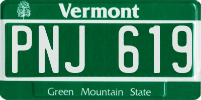 VT license plate PNJ619