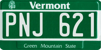 VT license plate PNJ621