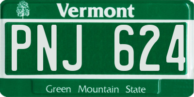 VT license plate PNJ624