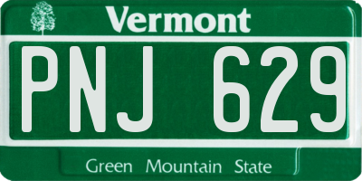 VT license plate PNJ629