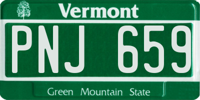 VT license plate PNJ659