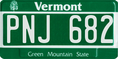 VT license plate PNJ682