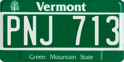 VT license plate PNJ713