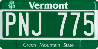 VT license plate PNJ775