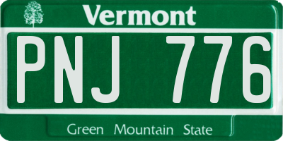 VT license plate PNJ776
