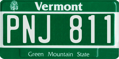 VT license plate PNJ811