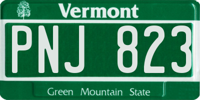 VT license plate PNJ823