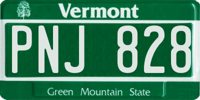 VT license plate PNJ828