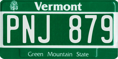 VT license plate PNJ879