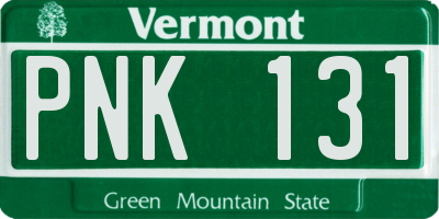 VT license plate PNK131