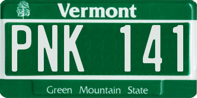 VT license plate PNK141